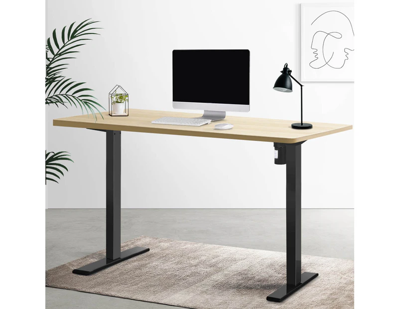 Artiss Standing Desk Motorised White Oak 140CM