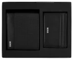 Hugo Boss 2-Piece Matte Bifold & Card Wallet Gift Set - Black