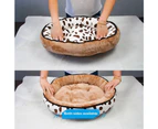 Warm Dog Bed, Reversible Autumn/Winter Oval Pet Bed, Size: XL, Yellow/White