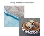Warm Dog Bed, Reversible Autumn/Winter Oval Pet Bed, Size: XL, Blue/Grey