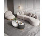 Skye Coffee Table Set/Ceramic top/PU Leather Upholstery/Modern