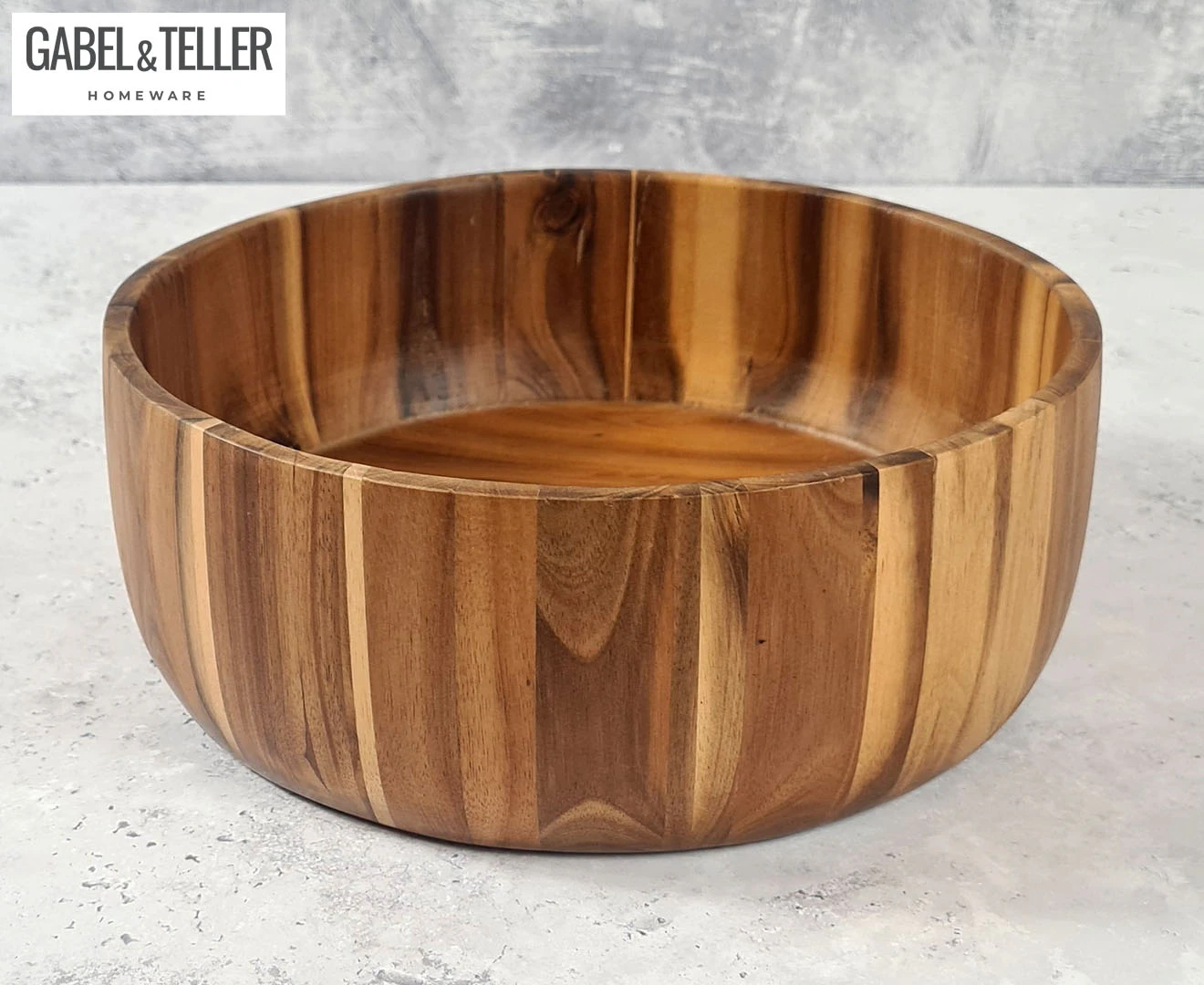 Gabel & Teller 28cm Acacia Salad Bowl - Natural