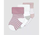 Target Baby Organic Cotton Terry Turn Top socks 3Pk - Pinks - Pink