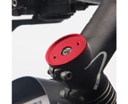 Road Bike Computer Stopwatch Holder Stem Top Cap Cycle Speedometer Mount Bracket-Red - Red