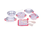 Bigjigs Toys Spotted Kitchenware Set for Children - Kitchen Playsets