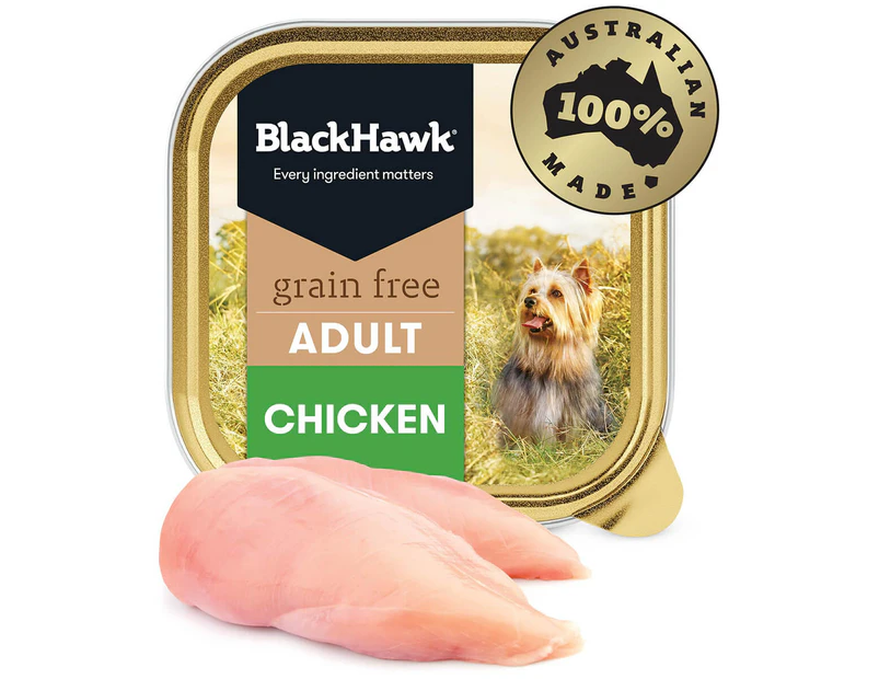 Black Hawk Grain Free Adult Chicken Wet Dog Food 100g
