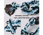 Dog Rope Toys for Aggressive Chewers Tough Rope Chew Toys for Large and Medium Dog 3 Feet 5 Knots Indestructible Cotton Rope，Toy Teeth Cleaning