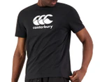 Canterbury Men's CCC Anchor Tee / T-Shirt / Tshirt - Black/White