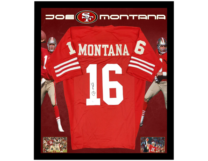 NFL Joe Montana Signed & Framed San Francisco 49ers Jersey (JSA COA)