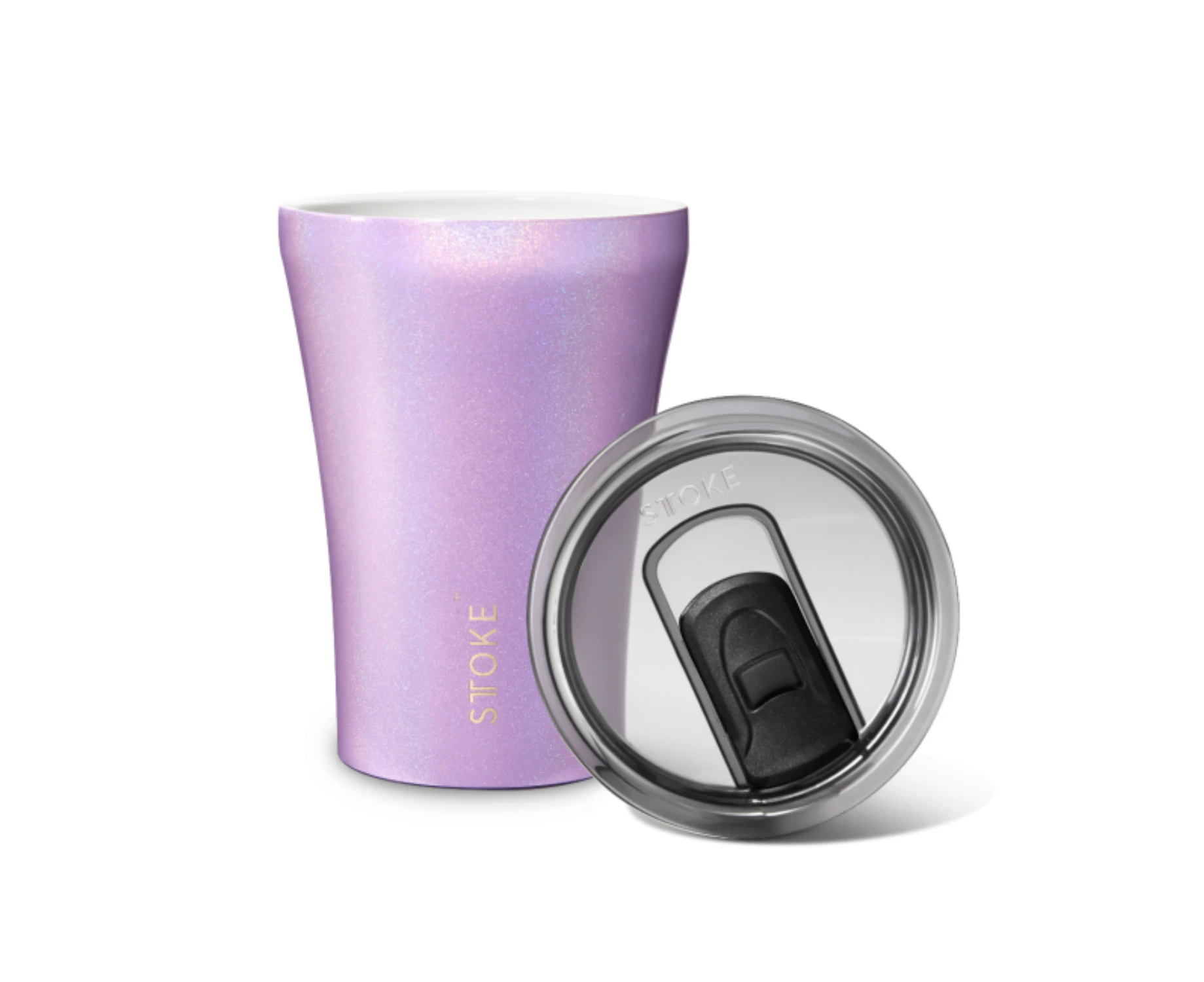 Sttoke Ceramic Reusable Coffee Cup 8oz / 227 ml - Unicorn Purple