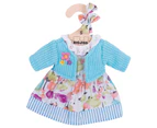 Bigjigs Toys Turquoise Cardigan and Dress (for Size Small Doll) - FOR BIGJIGS TOYS DOLLS ONLY
