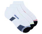 Underworks Men's Sports Low Cut Socks 3-Pack - White/Multi