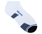 Underworks Men's Sports Low Cut Socks 3-Pack - White/Multi