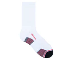 Underworks Men's Sports Crew Socks 3-Pack - White/Multi