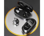 Wireless Bluetooth Headphones Ear Clip Earphones Sports Earbuds With LED Power Display Charging Case Black