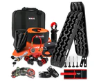 X-BULL 4WD Recovery Kits with 2PC Recovery tracks Boards Snatch Strap Hitch Receiver