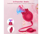 Rose Vibrator for Women, G Spot Clitoral Stimulator Massager for Couples, Red