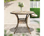 Livsip Outdoor Dining Table Cast Aluminum 90x90x75cm Garden Patio Furniture