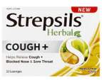 Strepsils Herbal Cough+ Lozenges Honey Lemon 32pk