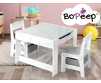 Bopeep Kids Table Chairs Set Chalkboard Activity Play Desk Wooden Study Tables