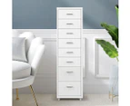 Levede Office Cabinet  8 Drawer Drawers Storage Cabinets Steel Rack Home White