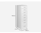 Levede Office Cabinet  8 Drawer Drawers Storage Cabinets Steel Rack Home White