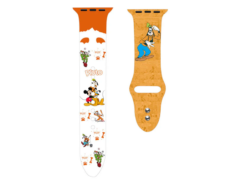 Marge Plus Soft Silicone Cartoon Mickey Mouse Bands for Apple Watch Series 7/SE/6/5/4/3/2/1 -C20