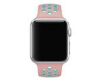 Marge Plus Sport Soft Silicone Watch Strap For iWatch SE For Women Menries 1 2 3 4 5 6 SE For Women Men - Pink Green