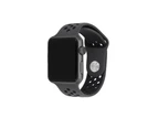 Marge Plus Sport Soft Silicone Watch Strap For iWatch SE For Women Menries 1 2 3 4 5 6 SE For Women Men - Coal Black
