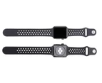 Marge Plus Sport Soft Silicone Watch Strap For iWatch SE For Women Menries 1 2 3 4 5 6 SE For Women Men - Coal Black