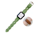 Marge Plus Twist Leather Strap for Apple Watch Series SE/7/6/5/4/3/2/1-Green
