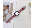 Marge Plus Twist Leather Strap for Apple Watch Series SE/7/6/5/4/3/2/1-Pink