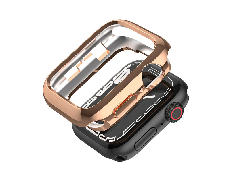 Marge Plus TPU Anti-Scratch iWatch Bumper Protective Case For Apple Watch Series 8/7 Series 6/SE/5/4/3/2/1-RoseGold