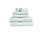 500gsm 100% Cotton Towel Set -zero Twist 6 Pieces -glacier Grey