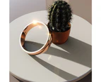 Solid Oval Stainless Steel Bangle in Rose Gold 8mm