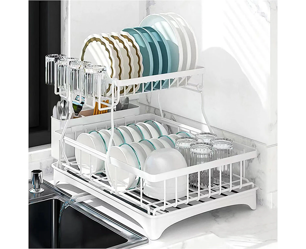 70cm/100cm Single Tier Over The Sink Dish Drying Rack Holder Shelf