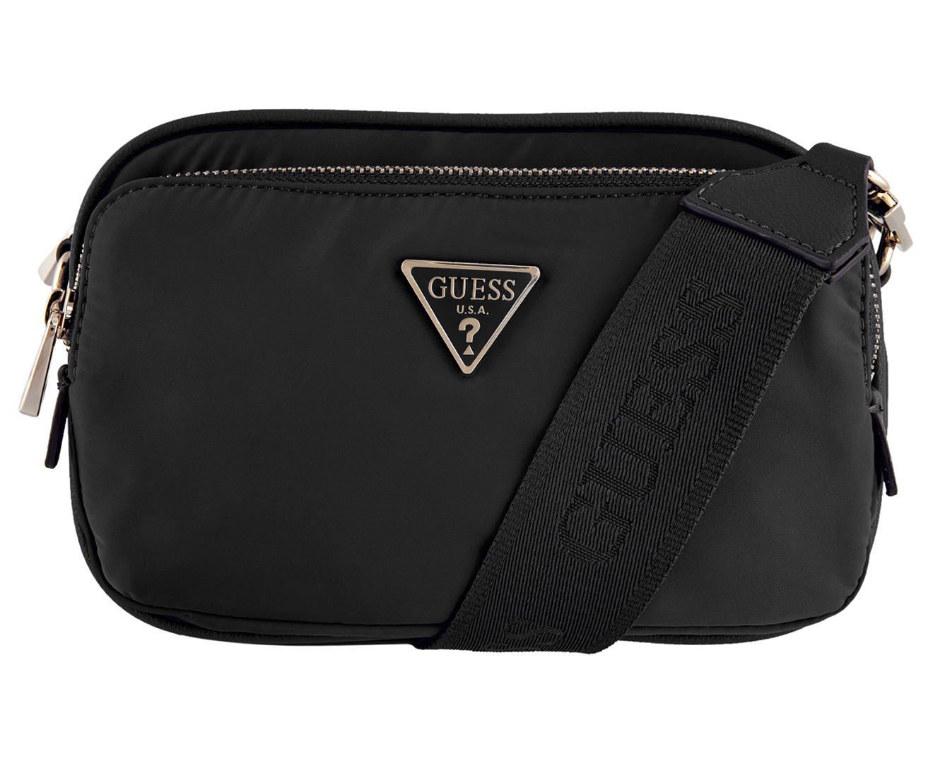 GUESS Eco Gemma Crossbody Bag Black Catch