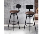 4x Industrial Bar Stools Kitchen Stool Pu Leather Barstools Chairs
