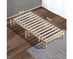 Oikiture Bed Frame Single Size Wooden Timber Bed Frame Platform