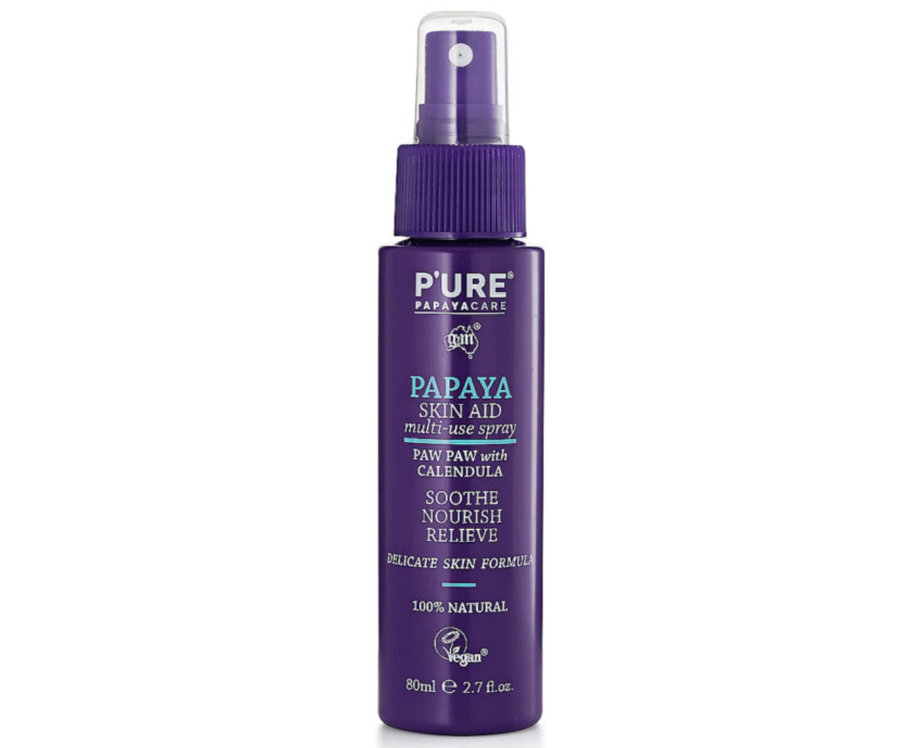 P'URE Papayacare Papaya Skin Aid MultiUse Spray (Paw Paw with Calendula) 80ml