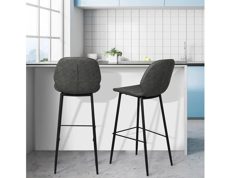 Levede 2x Bar Stool Barstools Counter Chair PU Padded Kitchen Pub Restaurant