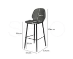 Levede 2x Bar Stool Barstools Counter Chair PU Padded Kitchen Pub Restaurant