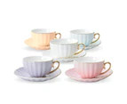 Bone China Tea Set Cup Saucer And Teaspoon Italian Floral Style Ceramic Porcelain Tableware Afternoon Tea & Coffee Luxury Serveware | Boho Infusion
