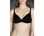 Women Berlei Barely There Contour Tshirt Bra Underwire Black Elastane/Nylon - Black