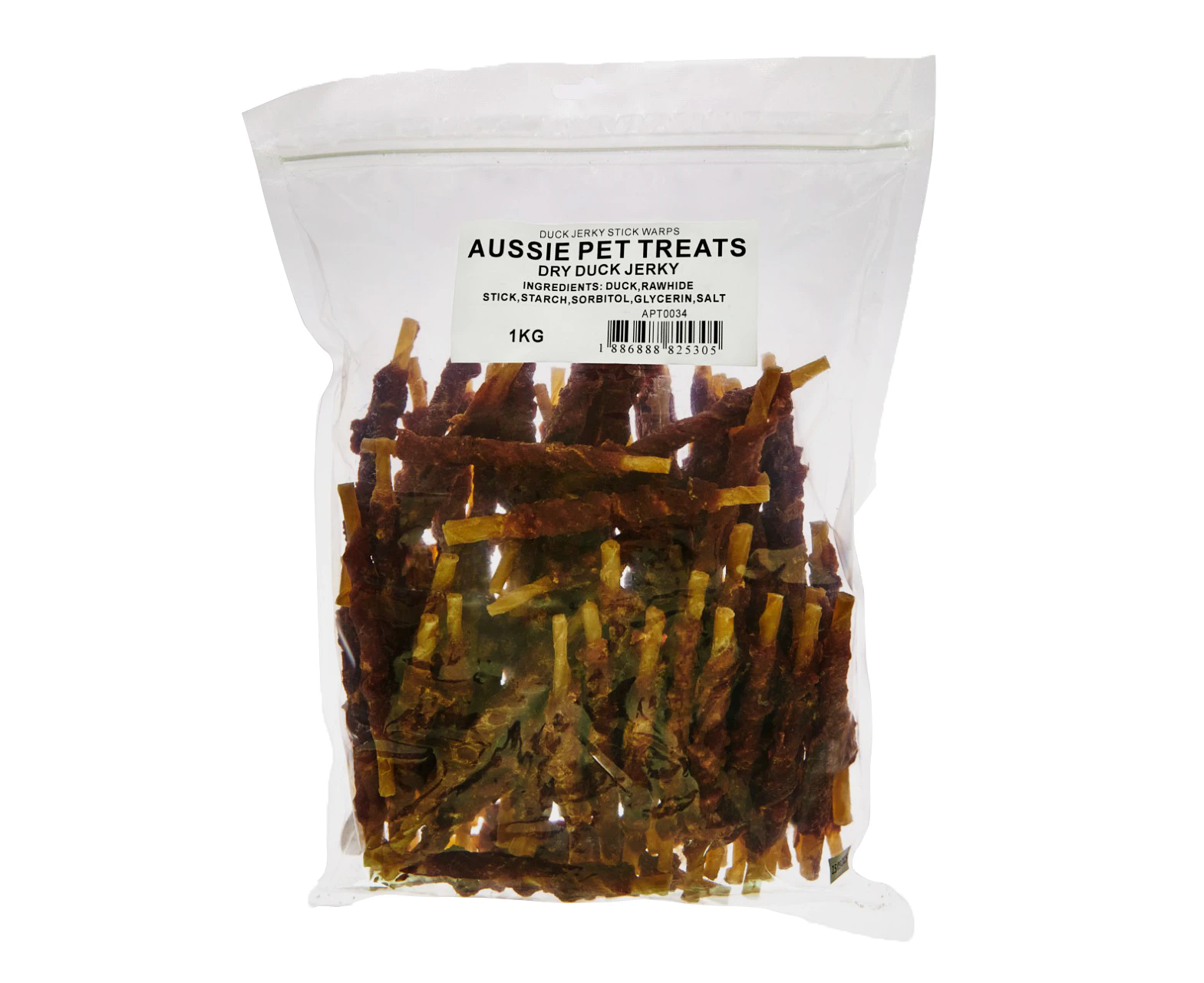 1kg Doglisious Duck Jerky Sticks Wraps