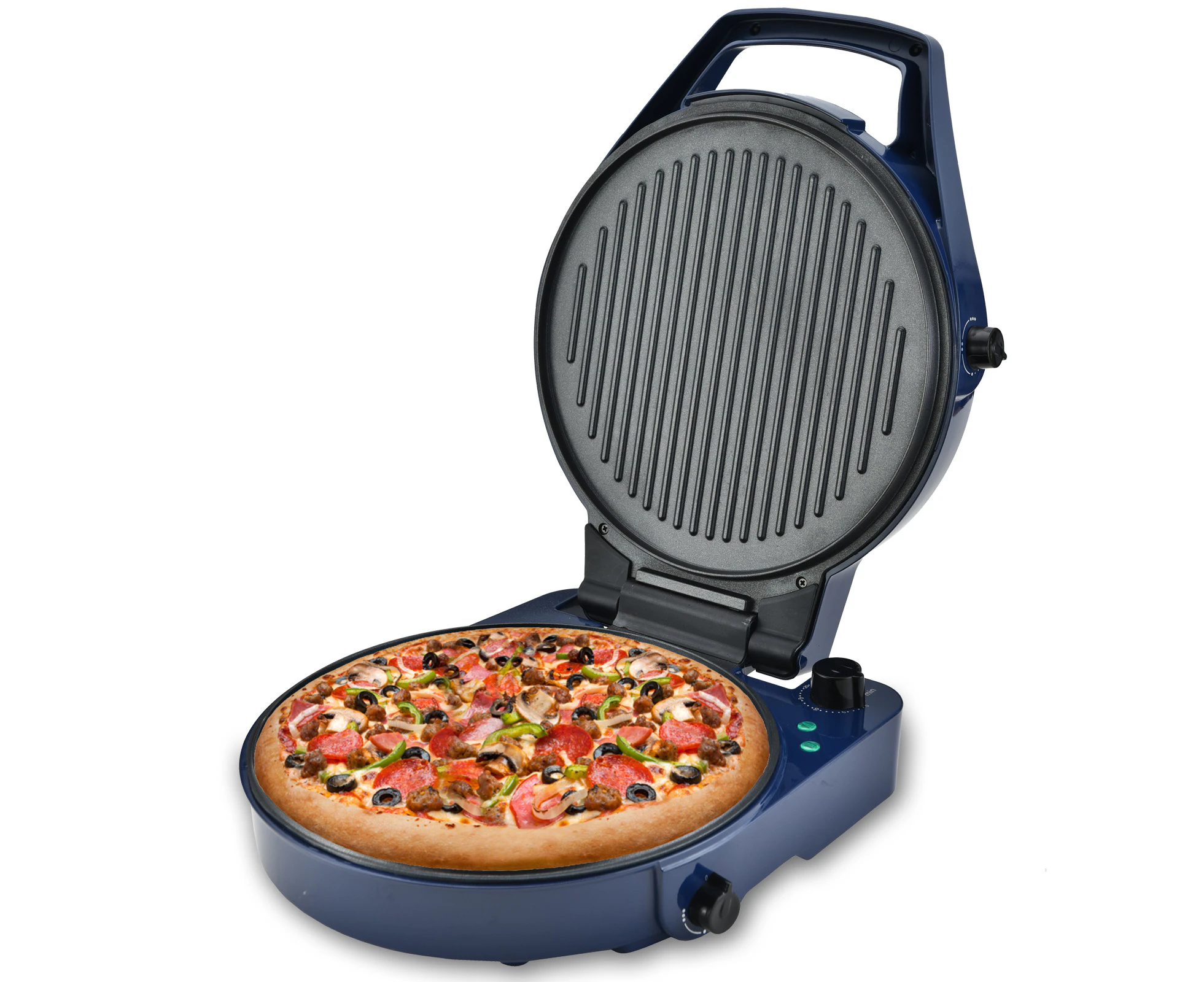 TODO 1800W Electric Pizza Maker Pizza Oven Dual Temperature Control Flat Grill - Blue