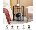 Side Table Nightstand Beside Sofa End Table With Paper Holder Toilet