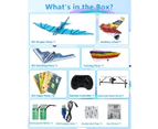 Remote Control Paper Airplane, 2.4GHz RC Plane Easy to Fly, Detachable Motor RC Airplane Kit with 2 DIY Planes & 10 Paper Planes