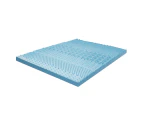 7-zone Cool Gel Mattress Topper Memory Foam Removable Cover 8cm Double