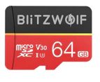 BlitzWolf Class 10 V30 1080p FHD 32GB 64GB 128GB 256GB Micro SD TF Memory Card BW-TF1 - 64GB